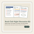 Book Club Night Discussion Kit digital download product card