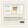 Reading Retreat Mini Planner digital download product card